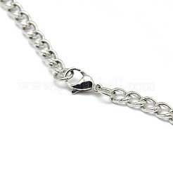 Tarnish Resistant 304 Stainless Steel Curb Chain/Twisted Chain Necklace Making&nbsp;STAS-A028-N134P