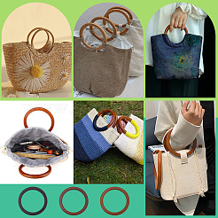 6Pcs 3 Colors Wood Bag Handle&nbsp;PURS-PH0001-28