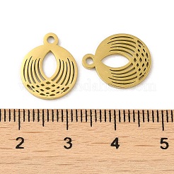 Ion Plating(IP) 304 Stainless Steel Charms&nbsp;STAS-J042-11G