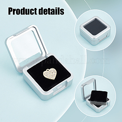 Square Plastic Loose Diamond Storage Boxes&nbsp;LS-VBOX-WH0005-08