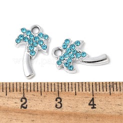 Alloy Aquamarine Rhinestone Pendants&nbsp;PALLOY-E775-19P