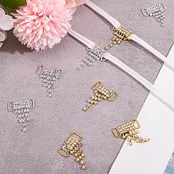 8Pcs 2 Colors Alloy Rhinestone Shoe Decoration&nbsp;FIND-GF0007-25