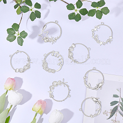 24Pcs 6 Styles Alloy Open Back Bezel Pendants&nbsp;FIND-SP0006-05