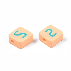 Handmade Polymer Clay Bead Strands&nbsp;CLAY-SZ0001-90