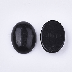 Natural Black Obsidian Cabochons&nbsp;G-S349-25A-02