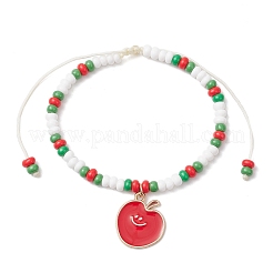 9Pcs Fruit Theme Alloy Enamel Charm Bracelets&nbsp;BJEW-MZ00206