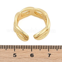 Rack Plating Brass Cuff Rings for Women&nbsp;RJEW-M028-64G