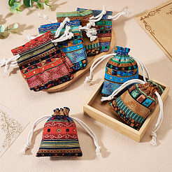10Pcs Ethnic Style Cotton & Linen Storage Bags&nbsp;ABAG-TADJ0001-04B