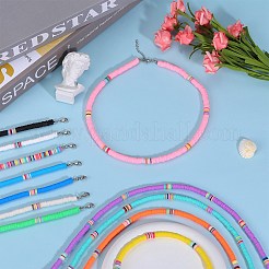 Polymer Clay Heishi Surfer Beaded Necklaces Set&nbsp;NJEW-SW00031