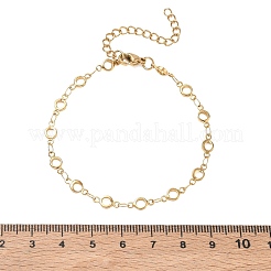 4.5MM 304 Stainless Steel Ring Link Chain Bracelets&nbsp;SA-CBA2696-24G