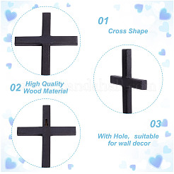 Wooden Cross Wall Decoration&nbsp;WOOD-WH0124-91
