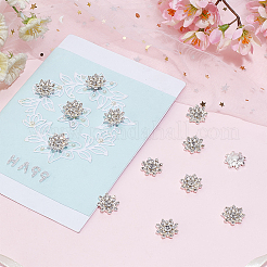 40Pcs Flower Rhinestone Cabochon&nbsp;FIND-FG0003-22