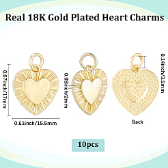 10Pcs Brass Pendants&nbsp;KK-BBC0025-18