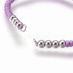 Nylon Cord Braided Bead Bracelets Making&nbsp;BJEW-F360-FP10