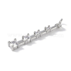 Rack Plating Brass Micro Pave CLear Cubic Zirconia Pendants&nbsp;KK-E110-13P