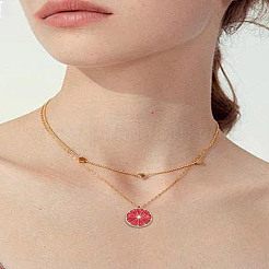 16Pcs 4 Colors Light Gold Alloy Enamel Pendants&nbsp;ENAM-LP0001-19