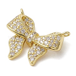 Rack Plating Brass Micro Pave Clear Cubic Zirconia Pendants&nbsp;KK-H463-08G