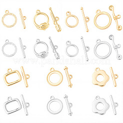 14Pcs 7 Styles Eco-friendly Brass Toggle Clasps&nbsp;KK-BBC0027-83
