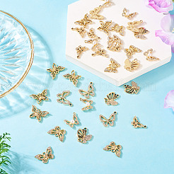 36Pcs 6 Styles UV Plating Alloy Pendants&nbsp;FIND-TA0007-88