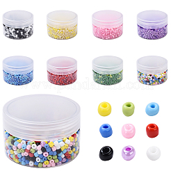 108G 9 Colors Glass Seed Beads&nbsp;SEED-YW0002-70