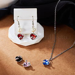 18Pcs 6 Colors Alloy Glass Charms&nbsp;FIND-TA0009-91P
