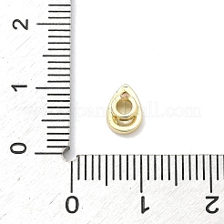 Teardrop Brass Micro Pave Cubic Zirconia Cabochons&nbsp;KK-P345-13G-B06