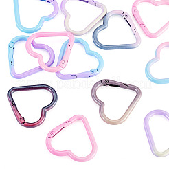 12Pcs Spray Paint Alloy Spring Gate Rings&nbsp;FIND-TA0010-91