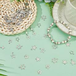 200Pcs 10 Styles 201 Stainless Steel Pendants&nbsp;STAS-HS0001-46