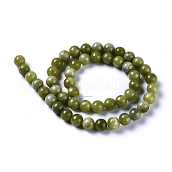 Natural Chinese Jade/Southern Jade Beads Strands&nbsp;G-G735-38-8mm