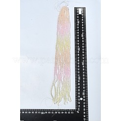 10 Strands Transparent Gradient Color Glass Beads Strands&nbsp;GLAA-CJ0002-09C