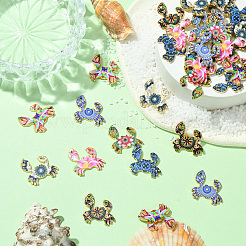 35Pcs 7 Styles Printed Alloy Pendants&nbsp;ENAM-CJ0005-97