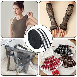 9.4 Yards Flat Polyester Mesh Elastic Wide Band&nbsp;OCOR-CY0003-31B-01