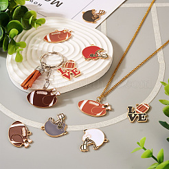 16Pcs 8 Styles Alloy Enamel Pendants&nbsp;ENAM-TA0001-79