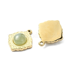 Natural Green Aventurine Rhombus Pendants&nbsp;STAS-L022-339G-02