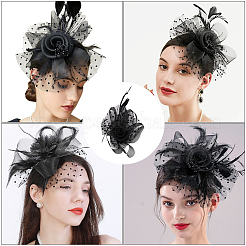 Gauze Feather Flower Hair Bands for Women&nbsp;OHAR-WH20002-05