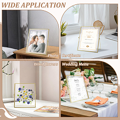 Iron & Acrylic Photo Frame Stand&nbsp;AJEW-WH0481-120G