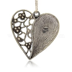 Antique Silver Alloy Crystal Rhinestone Enamel Pendants&nbsp;ENAM-J154-04AS