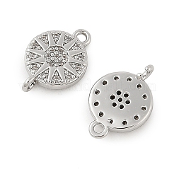 Brass Micro Pave Cubic Zirconia Connector Charms&nbsp;KK-U056-05P