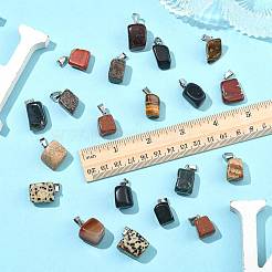 20Pcs 10 Styles Natural & Synthetic Mixed Gemstone Pendants&nbsp;G-FS0005-93P-02