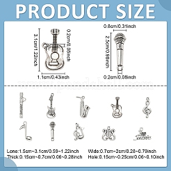 50Pcs 10 Styles Tibetan Style Alloy Pendants&nbsp;FIND-YW0007-17