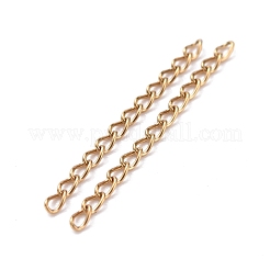 Ion Plating(IP) 304 Stainless Steel Curb Chains Extender&nbsp;STAS-WH0032-02A-G