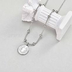 Religion 304 Stainless Steel Saint Benedict Coin Pendant Necklaces&nbsp;WG2FD14-01