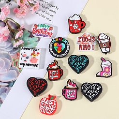 15Pcs 15 Styles Food Grade Silicone Focal Beads&nbsp;SIL-SZ0001-81