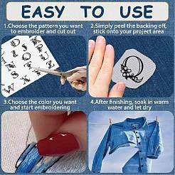 PVA Water-soluble Embroidery Aid Drawing Sketch&nbsp;DIY-WH0514-005