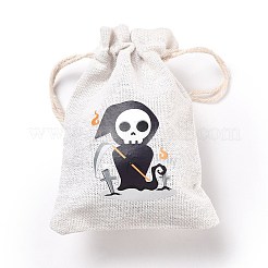 Halloween Cotton Cloth Storage Pouches&nbsp;LS-ABAG-M004-01H
