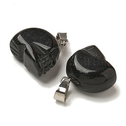 Natural Obsidian Pendants&nbsp;G-Z067-02P-04