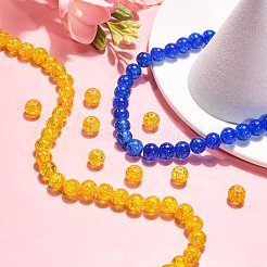 Mixed Crackle Glass Bead Strands&nbsp;GGC10mm