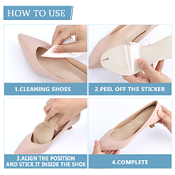 4 Pairs 2 Styles Cloth & Silicone Self-Adhesive Heel Grips&nbsp;AJEW-AR0005-43B