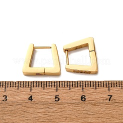304 Stainless Steel Cubic Zirconia Trapezoid Hoop Earrings&nbsp;EJEW-D331-06G