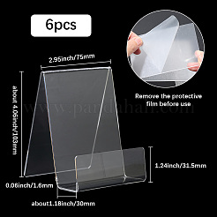 6Pcs Acrylic Book Stand for Kitchen Counter&nbsp;ODIS-SP0001-04C